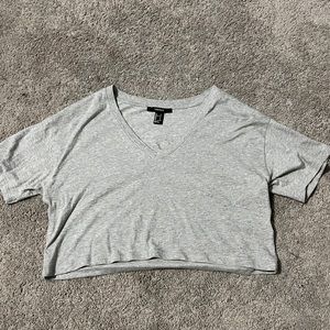 NWOT FOREVER 21 Gray V-Neck